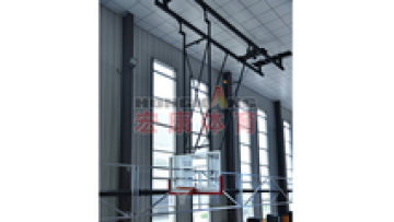 Electric Operation Hanging Basketball Hoop Hongkang HKXB-1002 with Tempered Glass Backboard Custom Mini Basketball Hoop for Sale1