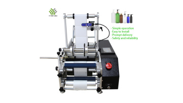 Semi-automatic round bottle labeling machine