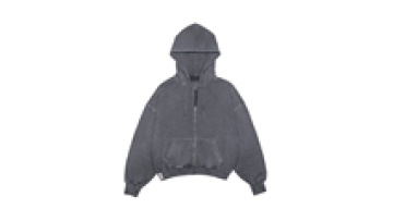 Custom Streetwear Clothing 500gsm French Terry Cotton Oversized Vintage Stone Acid Washing Women's Hoodies1