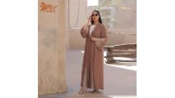 Moroccan Saudi Women Rhinestone Mesh Patchwork Long Dresses Turkish Open Abaya Muslim Islam Kaftan Clothing Kimono1