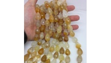 Wholesale Natural Yellow Citrine Teardrop Faceted Beads for Jewelry Making1