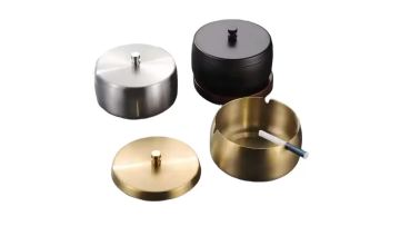 Customizable stainless steel ashtray