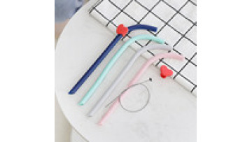 New Arrivals Collapsible Softy Drinking Straws Premium Reusable Silicone Straw With Case and Brush1