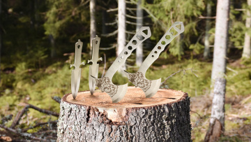 6 Pcs Throwing Axe & Knives for Entertainment