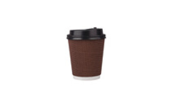 Custom Printed Paper Coffee Cups with Logo, 8OZ Double Ripple Wall, Disposable and Recyclable for Hot Drinks1