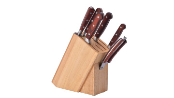 7 Slot Universal Wooden Knife Block Without Knives Knife Storage Organizer and Holder1