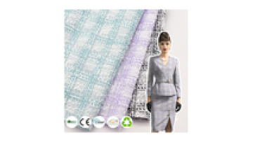 Custom Fancy Coat Fabric 290gsm 97.6%Polyester 0.9%Spandex 1.5%Metallic Chane-style Tweed Knitted Fabric for Women Garment1
