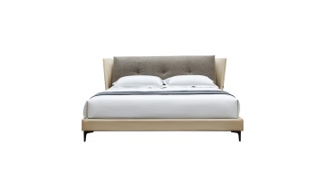 Leather modern simple wooden house full size bed frame king size bed bedroom furniture set latest double bed designs1