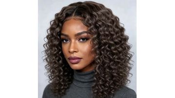 12 Inch 13x4 HD Lace Frontal Kinky Curls 180% Density 6 Human Hair Glueless Wig