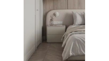 household wholesale hotel modern Simplicity  Leather furniture solid wood  storage bedroom bedside table with drawer1