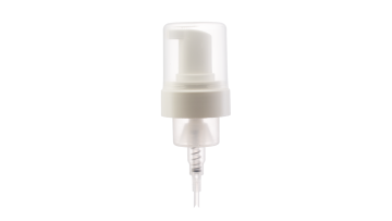 43MM white smooth foamer pump with transparent cap