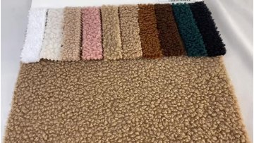 Wholesale 100% polyester sherpa soft fleece fabric for coat fabric1