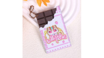 NEW Custom logo Resin Chocolate Keychains Custom logo 3D Resin Chocolate Keychain Cartoon Keychain Custom1