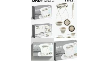 Bath Station Set – Foldable Stand (7-Piece)