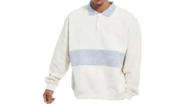 Custom Mens Quarter Zip Stripe Cotton Knitted Pullover Hoodie High Quality for Men1