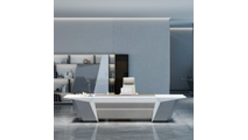 CEO 2021 Executive Led Director Large l Shaped Room Managers Gold White and Orange Minimalist High End Simple Modern Office Desk1