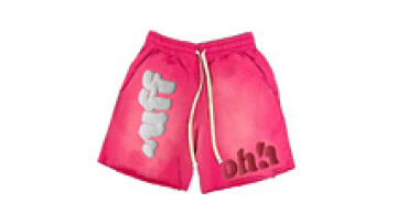 Custom Street Wear Vintage Washed Fade Color Patch puff Print Men Shorts Summer Cotton Shorts1