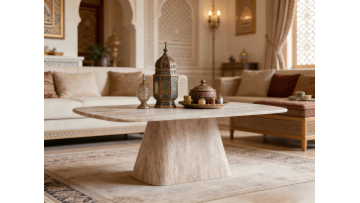 BR-CT-6103 Modern Marble Top Coffee Table for Contemporary Living Spaces