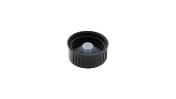 24/400 Black Ribbed Screw Cap with Cone Liner