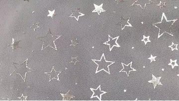 2023 Light Pink Lace Star Screen Printed Mesh For Women's Evening Dress Fabric1