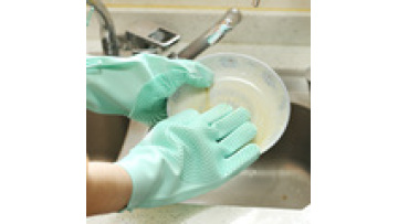 Reusable Kitchen Accessories Cooking Heat Protective Silicone Finger Glove Washing Kitchen Dishwashing Cleaning Gloves1