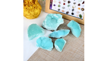 Wholesale Rough Stones Crystal Specimen Raw Gemstone Morocco Blue Aragonite Healing Crystals for Education Decoration1