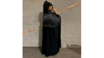 Luxury Rhinestone Abaya Dubai Muslimah Elegant Batwing Sleeve Kimono Kaftan Islamic Clothing1