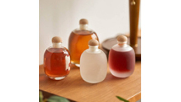 Clear Glass 250ml Separate Bottle Empty Glass Bottle Sealed Mini Fruit Wine Bottle with Cork Lid1