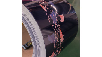 Flower Film with Blue Color Laminated on Steel