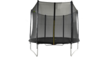Trampolines Deluxe Round Sports Arena Trampoline with Enclosure, Black1