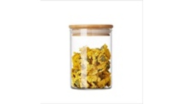 250- 950ml Wholesale High Quality Borosilicate Glass Storage Tank Seal Kitchen Food Storage Jar With wood Lid1