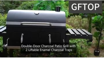 Outdoor charcoal grill portable self-service barbe