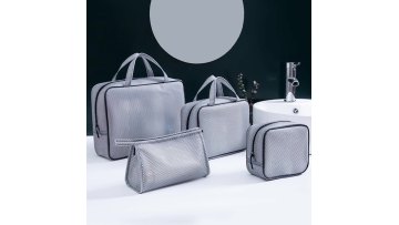 Novation travel accessories ziplock women vanity bag purse organizers eva black mesh toiletry wash cosmetic bag1