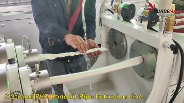 2 cavity PVC conduit pipe extrusion line 