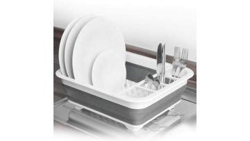 Collapsible Drying Dish Storage Rack, Dish Drainer Dinnerware Basket for Kitchen Counter HOZ Kitchenware Household Products1