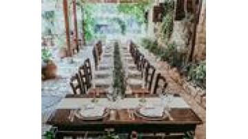 Hot Sale  Commercial Furniture Rectangle Shape Nature Wood Hotel  Banquet Wooden Wedding  Folding  Outdoor Table1