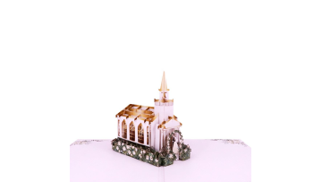 romantic wedding pop up card