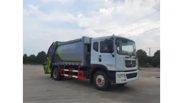 New Arrival Dongfeng 4X2 14cbm Triangular Hopper Compression Refuse Truck1