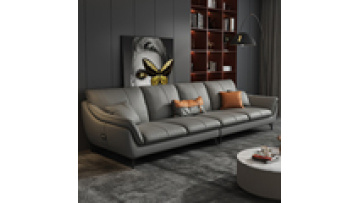 Italian minimalist leather art sofa designer simple modern living room straight row leather sofa 2023 new1