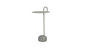 Italian Style Small Round Side Table with Marble Base Metal Top Table Use for Living Room Bedroom Hotel