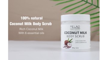 OEM/ODM Private Label Natural Coconut milk face exfoliating Natural Organic Whitening Nourishing cream skin nourish body scrub1