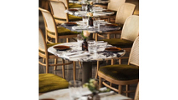 New trend modern furniture fast food shop wood and rope handmade chairs for restaurant1