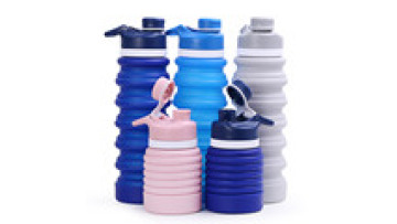 BPA Free Reusable Drinking Silicone Collapsible Sport Water Bottles With Custom Logo1