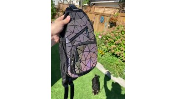 2022 Custom Logo Holographic Rave Cross body Bag Man Festival Fashion Travel Geometric Luminous Women Men Chest Vest Bags1