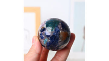Wholesale Natural Gemstone Crystal Sphere Healing Hand Polished Apatite and Sun Stone Sphere1