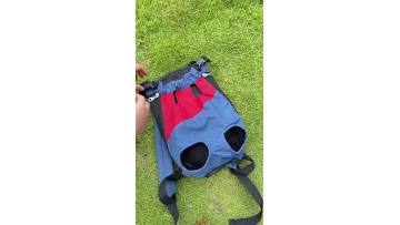 Color Block Canvas Front Pet Carrier Backpack