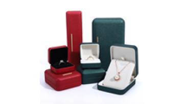 Hanhong high quality luxury PU leather velvet jewelry box custom bracelet earring box pendant jewelry packaging box1