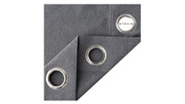 Rancho Home Decor Solid Colour Linen Look Blackout Curtain1