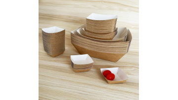 Coated kraft paper tray