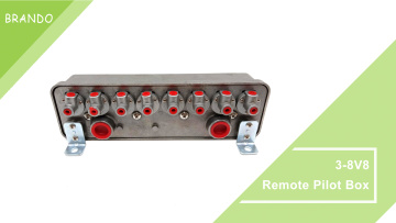 3-8V8 Remote Pilot Solenoid Valve Box Enclosure 24VDC 110VAC 220VAC